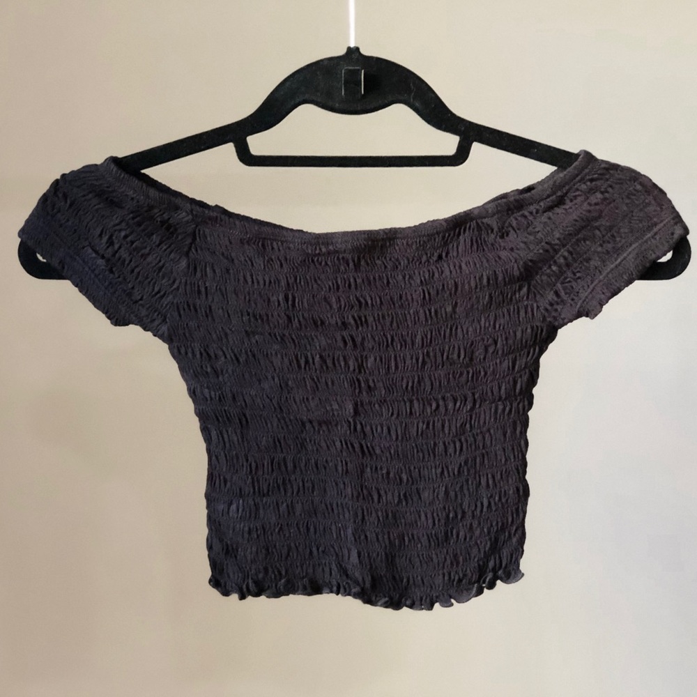 Primark Off the Shoulder Black Crop Top